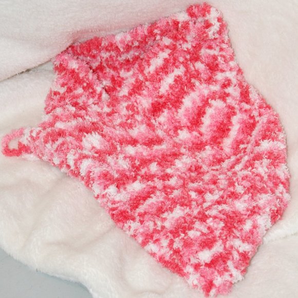 Handmade Pink & White Scarf Gift Set - Picture 3 of 4